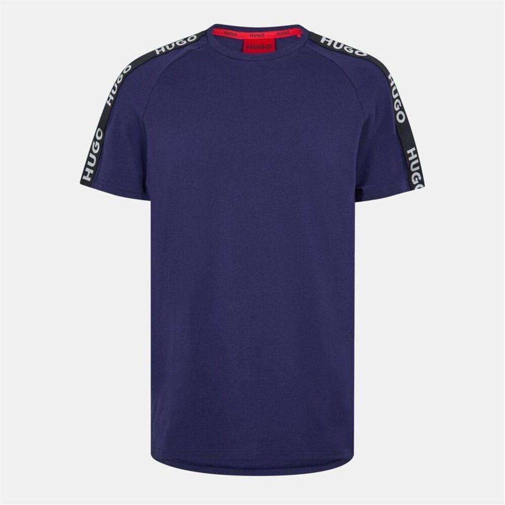 Hugo Mens Sporty Tape Logo T-Shirt / Navy